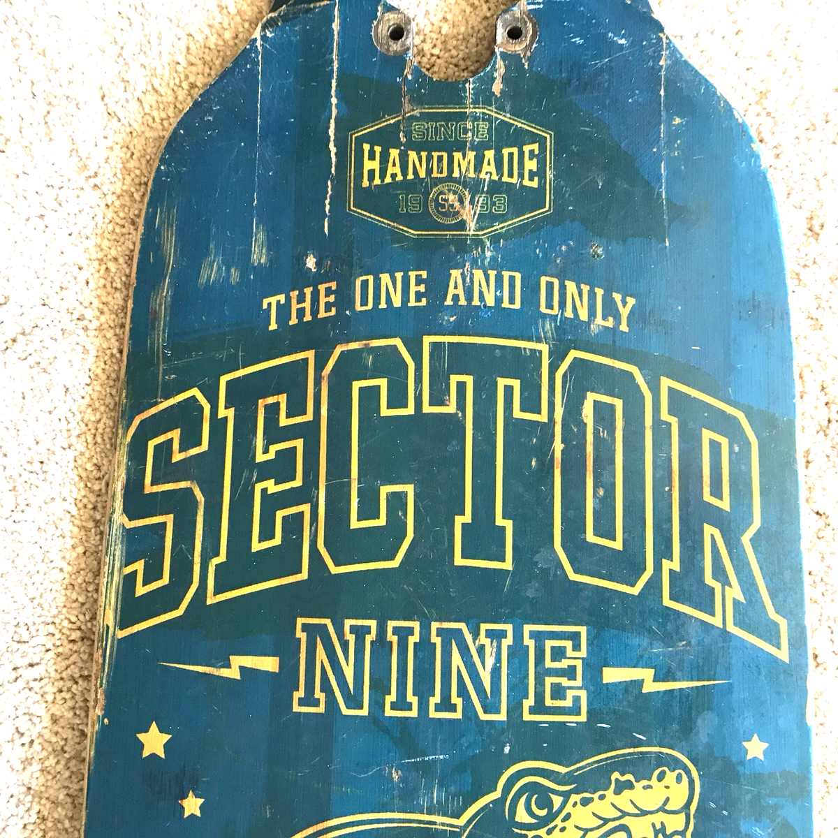 SECTOR NINE SKATE BOARD CO. VINTAGE DECK ONLY SKATE BOARD, SNAKE