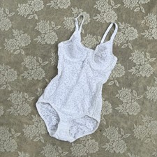 Vintage White Lace Bodysuit 34B