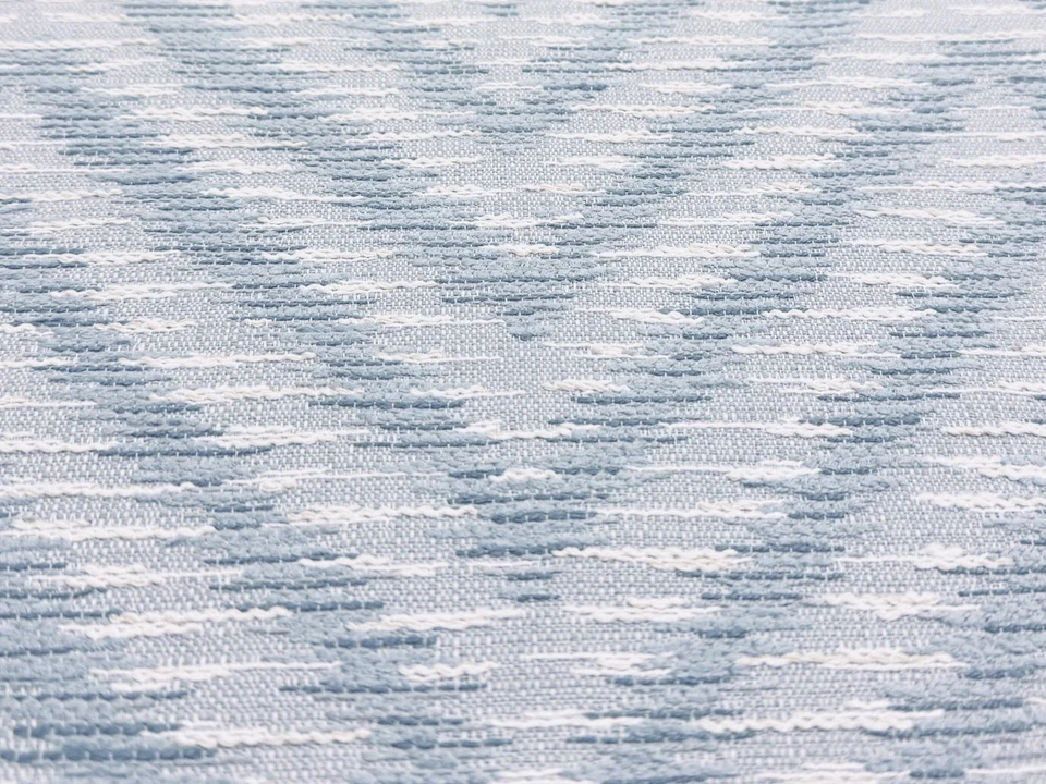 Thibaut OUTDOOR Textured Chenille Chevron Fabric- Aliso / Powder 3.50 yds W8818 - Image 3 of 4