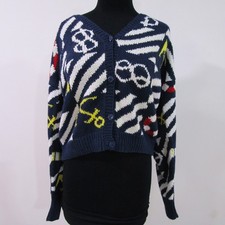 QUISSETT COVE V Neck Cotton Blend Cardigan Chest 44/46 UK L Size SKU Y12566