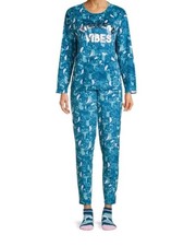 Women Disney Lilo and Stitch 3 piece Sleepwear Set Size S 4-6 Pajamas Pj's