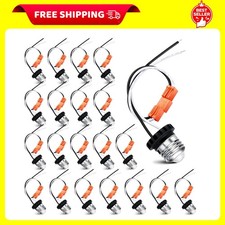 20 pack e26 socket adapter, medium base male screw in light bulb socket pigtail
