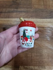 Disney World Collectible Starbucks Red Lid Tumbler Holiday Christmas Ornament