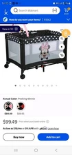 Disney Baby 3D Ultra Baby Play Yard with Bassinet and Toy Bar Modern Minnie New
