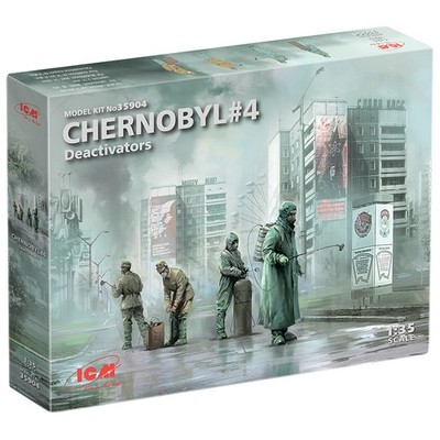 ICM Tschernobyl No 4 Deactivators Diorama 4 Figuren 1:35 Modellbausatz 35904