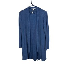 Ronni Nicole Blue Knit Dress and Ribbed Cardigan Set Size 8 Made in USA