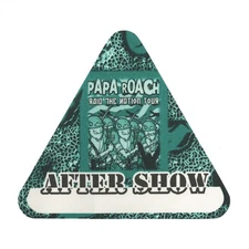 Papa Roach 2001 Raid the Nation Concert Tour Aftershow Backstage Pass