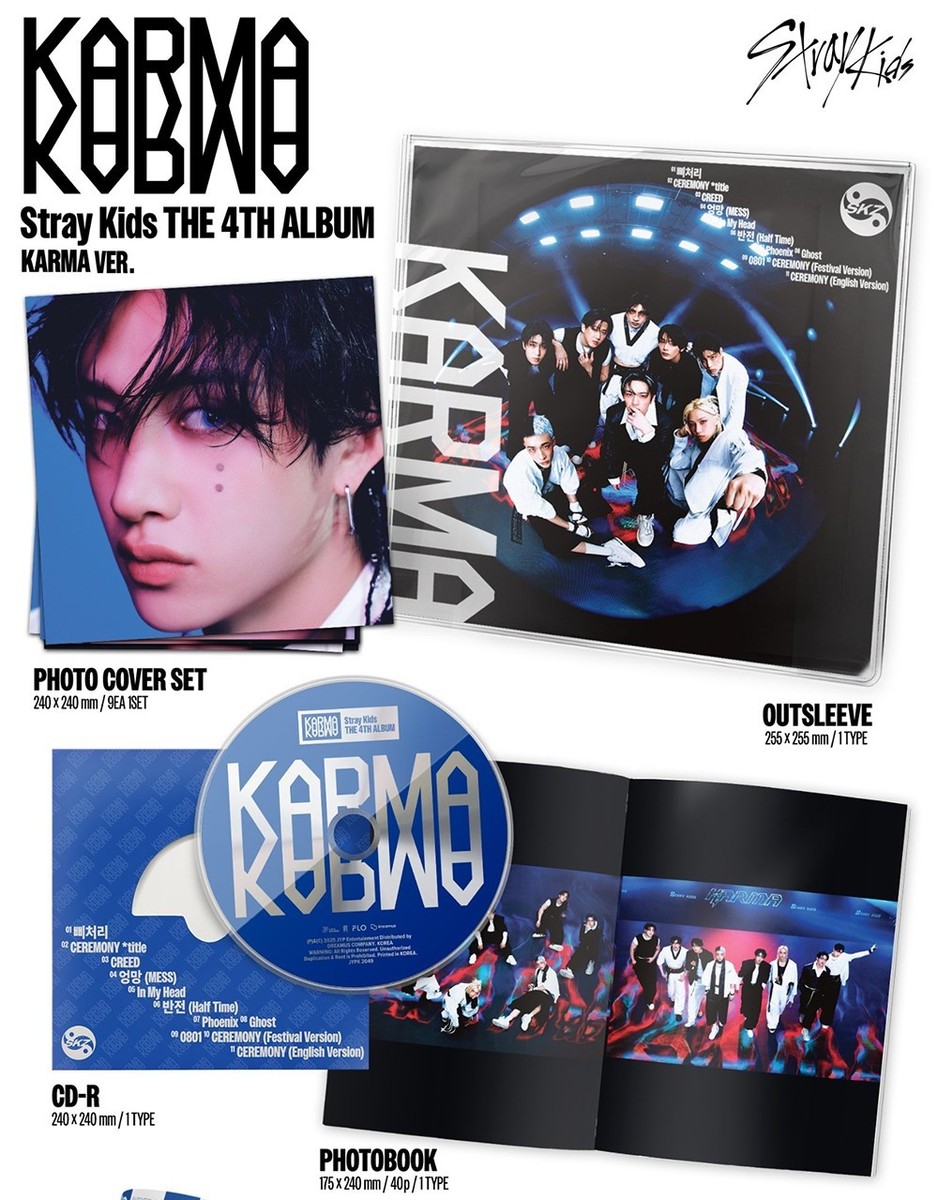STRAY KIDS [KARMA] 4th Album KARMA LIMITED Ver/CD-R+Book+2 Card+9