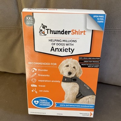 New ThunderShirt Dog Anxiety Relief Calming Vest For Large Dogs Heather Gray XXL