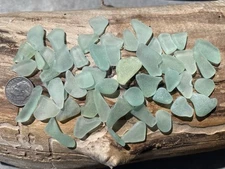 Sea glass - 50 Mini Pieces Of Aqua Blue “Craft Quality” Sea Glass