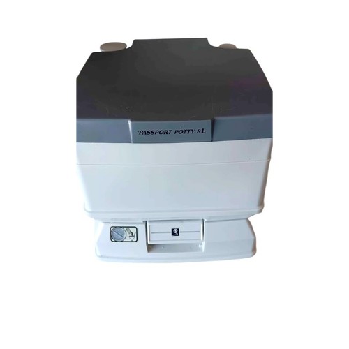 Passport Potty 8L Portable Toilet Grey White Compact Camping Boat RV Marine