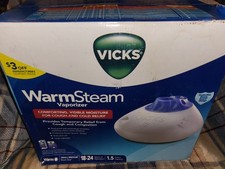 Humidificador vaporizador de vapor caliente Vicks 1,5 galones pequeño/mediano 18-24 horas