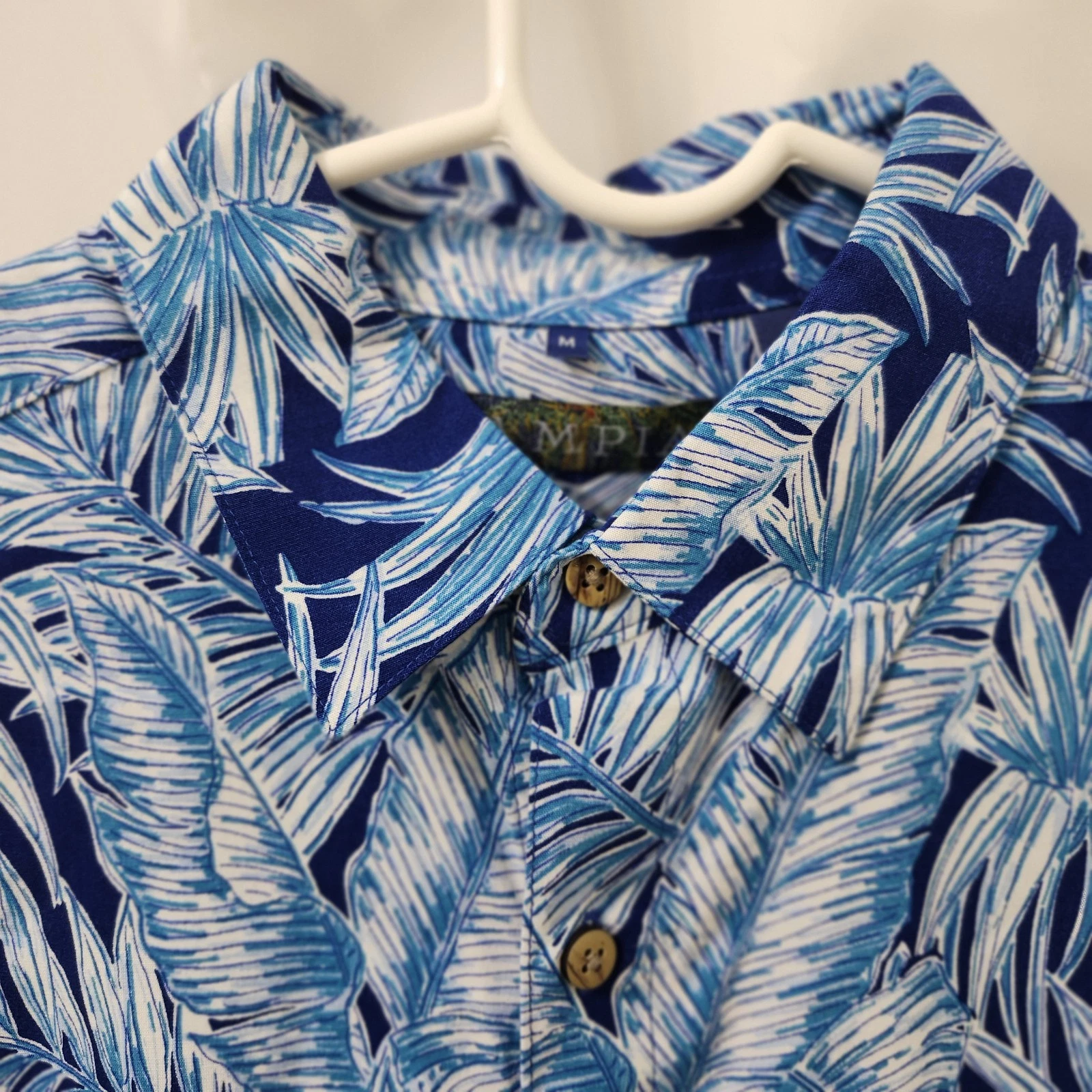 Campia Mens Floral Hawaiian Shirt Sport Medium Short Sleeve