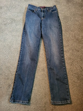 Women's Gloria Vanderbilt Amanda Straight Leg Stretch Blue Jeans Size 4