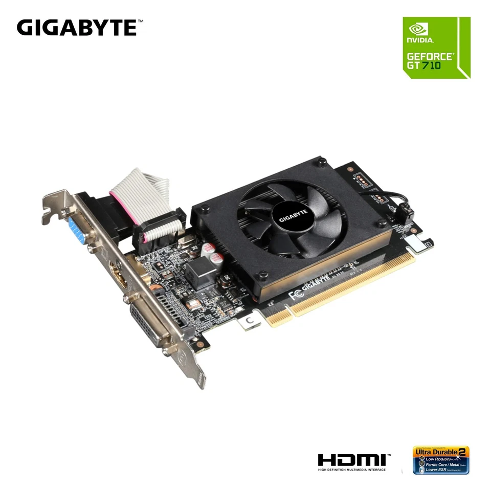 GIGABYTE 2GB RAM DDR3 SDRAM Video Graphics Cards GV-N710D3-2GL REV2.0 - Image 3 of 4