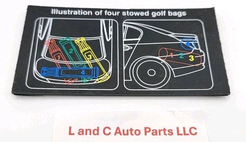 BMW 04-11 OEM trunk "illustration of Four Stowed GOLF Bags"