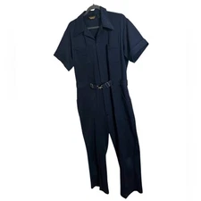 Vintage 70s Sears Perma Prest Navy Blue Men’s Jumpsuit