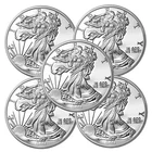 Lot of 5 - 1 oz Sunshine Mint Walking Liberty Design .999 Silver Round (BU)
