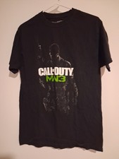 Call of Duty Men's Black Graphic MW3 T-Shirt Cotton Crew Neck Size M