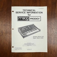 VINTAGE MOOG PRODIGY MOD 336A/336BX INFORMAZIONI TECNICHE SERVIZIO 