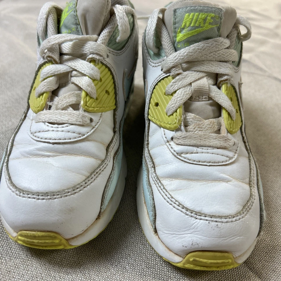 Tênis Nike Air Max 90 1y branco azul glaciar 833377-100 LTR GS - Imagem 2 de 4