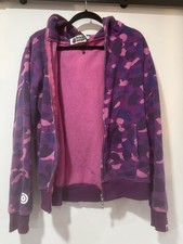Women s Bape Bathing Ape Full Zip Camo Shark Hoodie