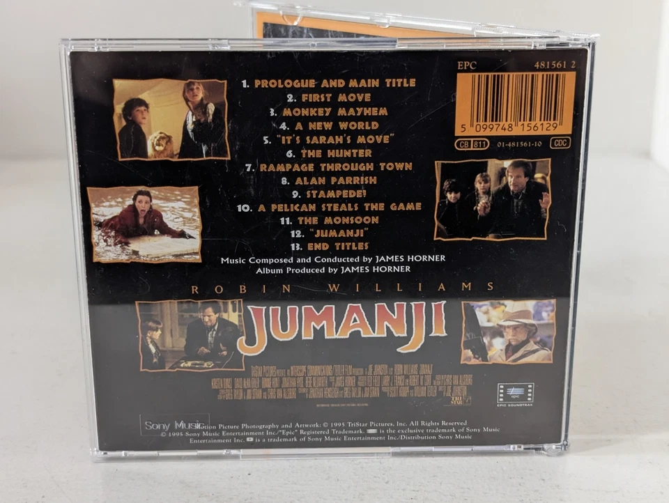 Jumanji Robin Williams Original Motion Picture Soundtrack James Horner Audio CD - Bild 3 von 3
