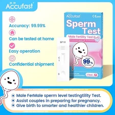 2x Accufast Sperm Test Kit For Male Pregnancy Preparation Sperm Count Test