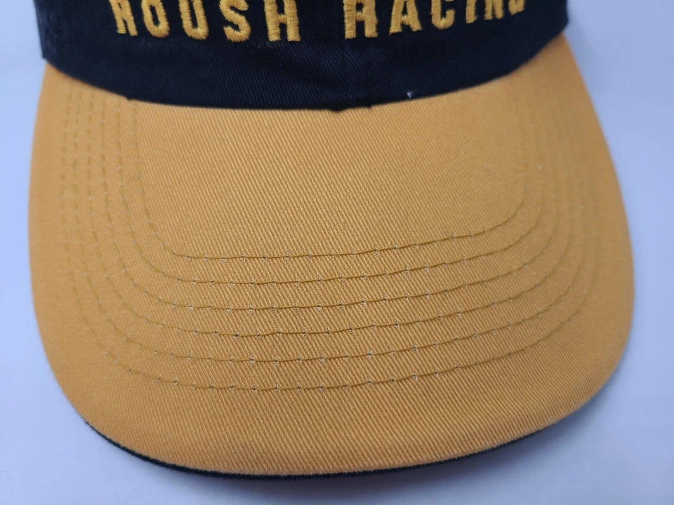 复古 Matt Kenseth #17 Roush Racing Strapback 可调帽子 NASCAR 黑色 — 第 3/4 张图片