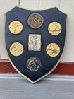 7 Vintage Field Sport Medals On Wood Plaque - Dated 1960 Beautiful Display — photo 9