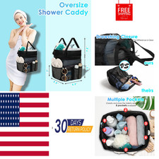Mesh Shower Caddy Portable with Drawstring, Dorm Room Essentials for College