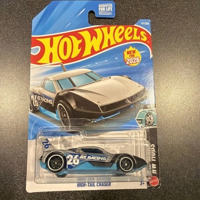New 2026 Hot Wheels Mainline Case H High-tail Chaser Series Blue Grey