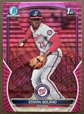2023 Bowman Chrome - Prospects Edwin Solano #BCP-169 Fuchsia Pink Vapor...