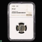 1955 Roosevelt Dime Silver Proof NGC PF 67