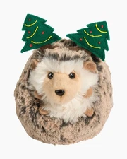 Douglas Spunky Hedgehog Plush Stuffed Animal with Christmas Tree Headband, 5"