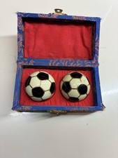 Chinese Metal Hand Stress Reliever Chime soccer ball Tone Balls In Box