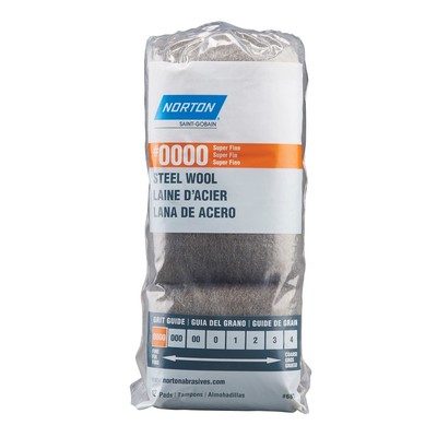 Norton 7660768112 0000 Grade Super Fine Steel Wool Pad 2.5 L x 4 W in.