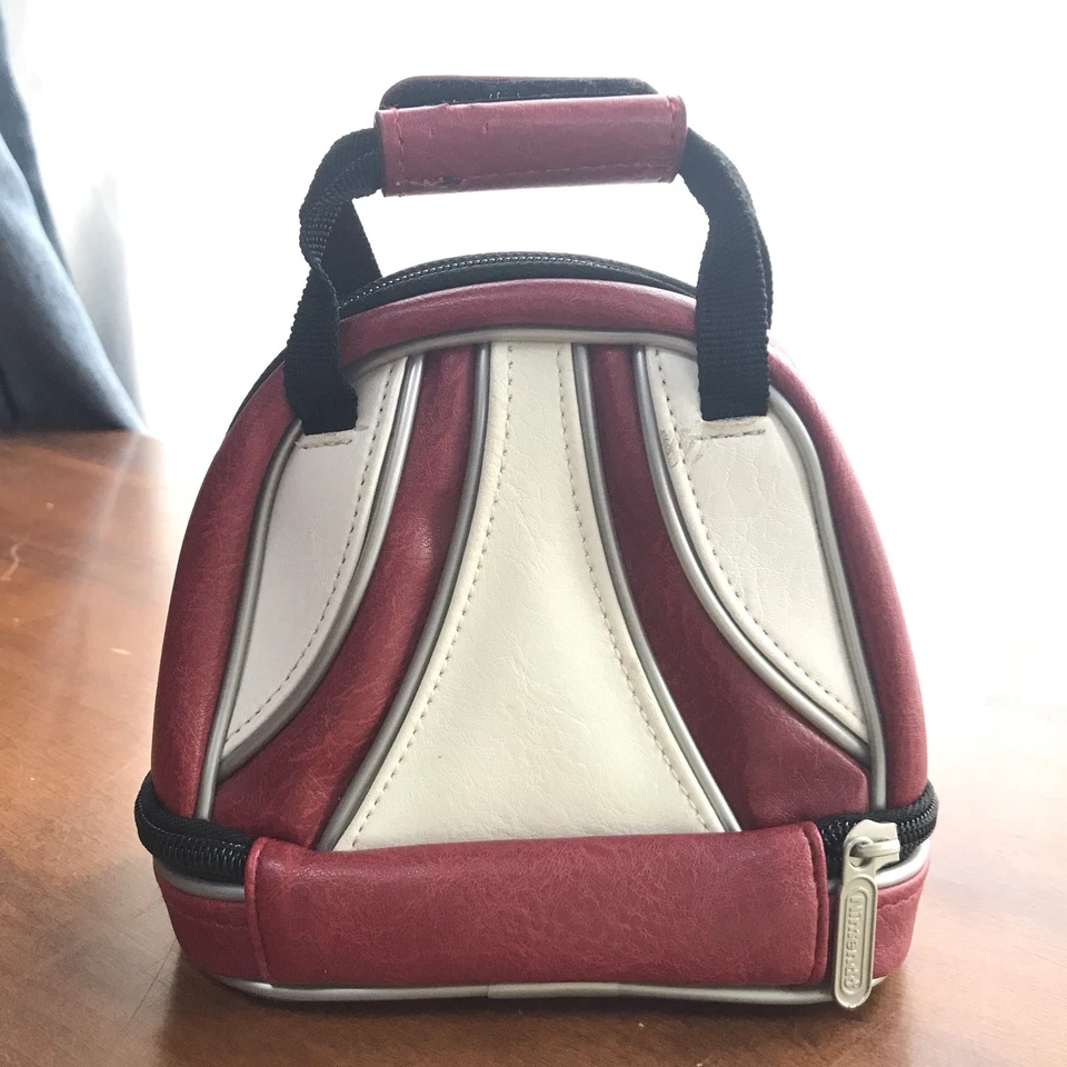 Estuche de viaje Nintendo DS rojo blanco Brunswick Bowling Ball Bag 2008 Foto 2 de 4