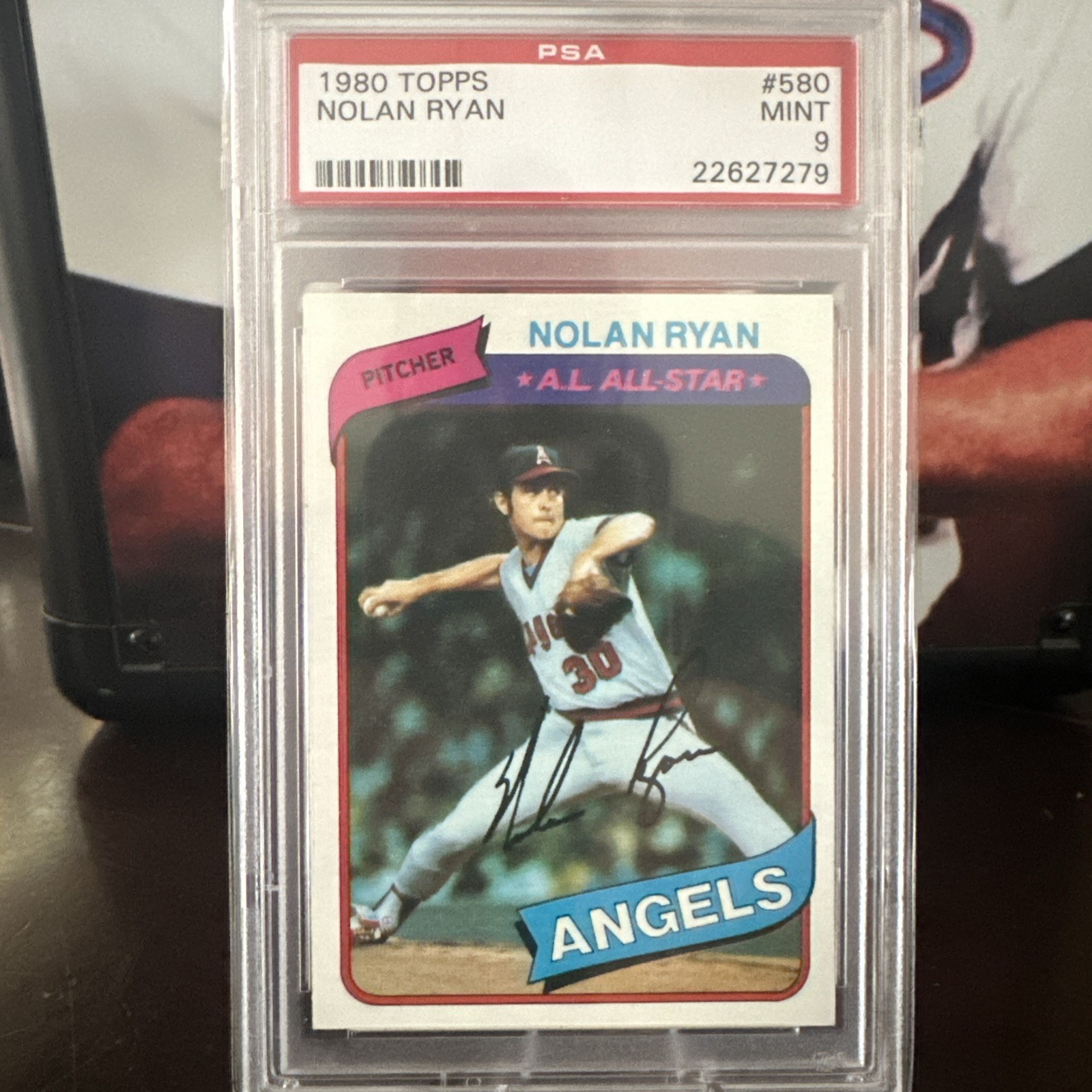 1980 TOPPS #580 NOLAN RYAN PSA 9 GREAT CENTERING