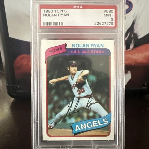 1980 TOPPS #580 NOLAN RYAN PSA 9 GREAT CENTERING