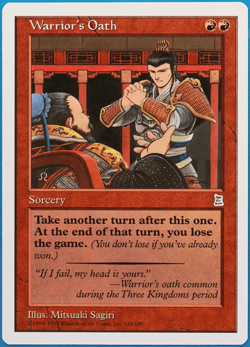 Warrior's Oath Portal Three Kingdoms NM Red Rare MTG CARD (ID# 499668) ABUGames - Picture 1 of 2