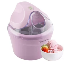 Electric Ice Cream Maker Compact Sorbet Gelato Frozen Yogurt Machine W/ Recipes
