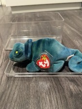 1997 RETIRED ULTRA RARE Ty Beanie Baby - Rainbow the Chameleon - MISPRINT