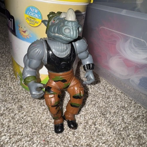 Vintage TMNT Teenage Mutant Ninja Turtles Rocksteady Action Figure