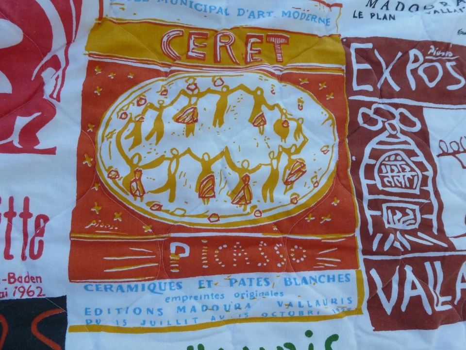 Colcha de Colección PABLO PICASSO Exposiciones Impresión Años 50-60 104x99 Pacific Home Fashi Foto 4 de 4