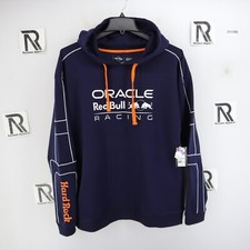 NWT Mens Oracle Red Bull Racing F1 Hoodie Navy Blue Graphic Size XL Sweat Shirt