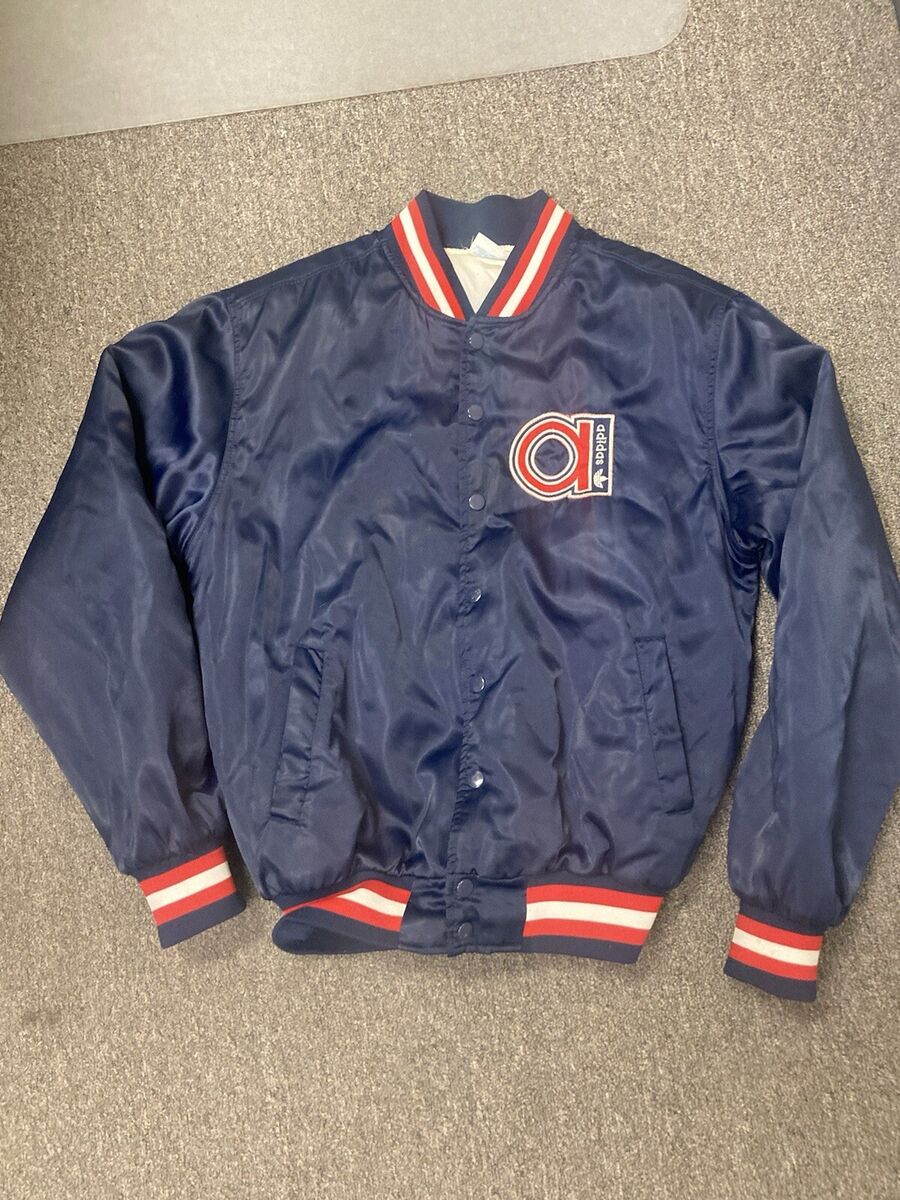 ADIDAS Vtg 80s OG Satin Bomber Jacket Trefoil Hip Hop M RUN ADIDAS Vtg 80s OG Satin Bomber Jacket Trefoil Hip Hop M RUN