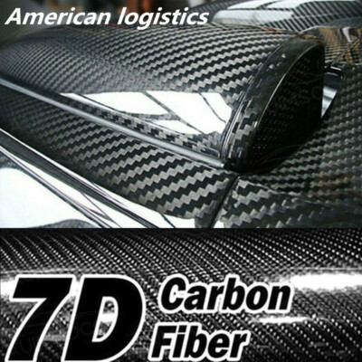 7D Premium Super Gloss Carbon Fiber Vinyl Film Wrap Bubble Free Air Release 7D
