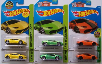 2015 2016 Hot Wheels Lamborghini Huracan LP 610-4 | 2 Cars per lot         