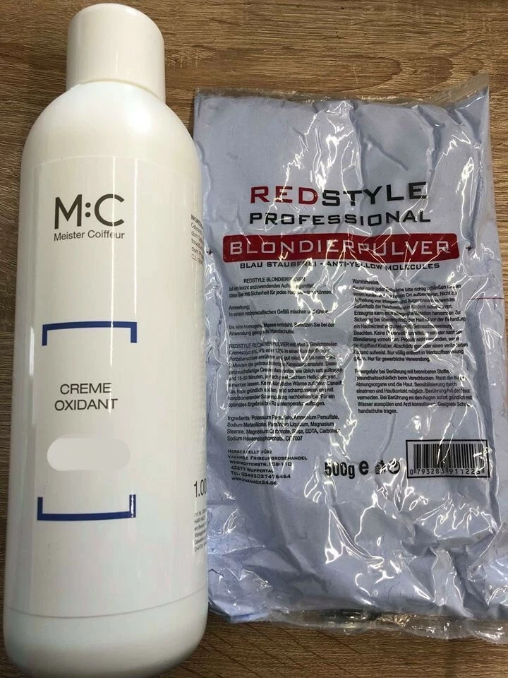 MC Meister Coiffeur M:C Entwickler 1000ml 6% + Blondierpulver 500 g SET